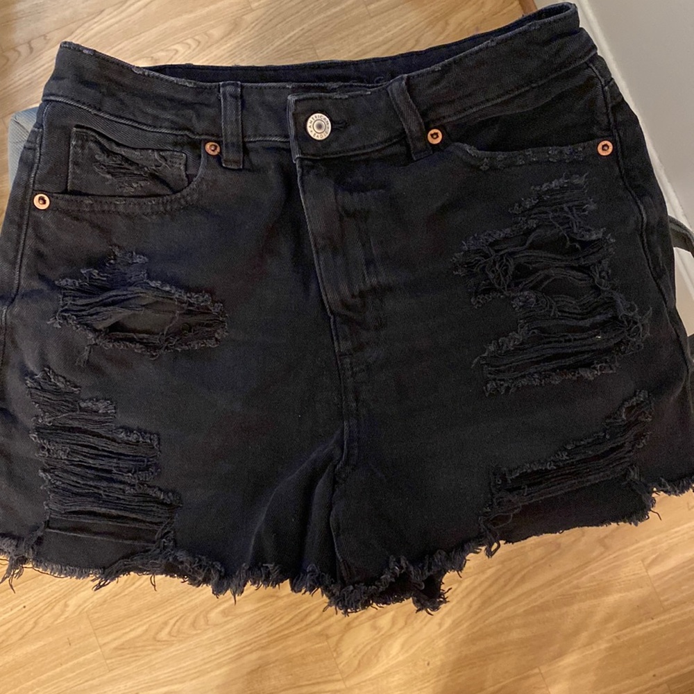 Women’s Black American Eagle Jean Shorts Size 6